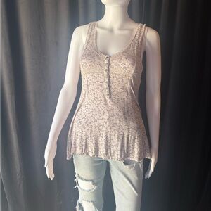 Free People Lace Back Tank Top